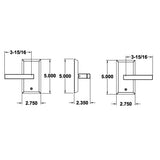 E2ADL1111US4 Rockwell Premium Aqua Solid Brass Passage Set with Delta Lever in Brushed Brass