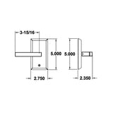 E2ADL1171LUS15 Rockwell Premium Aqua Half Dummy with Delta Lever Left Hand in Brushed Nickel