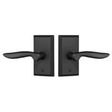 E2AML1111US10B Rockwell Premium Aqua Solid Brass Passage Set with Dahli Lever in Antique Black