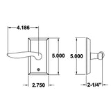 E2AML1171RUS15 Rockwell Premium Aqua Half Dummy with Dahli Lever Right Hand in Brushed Nickel