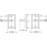 E2AQ1111US10B Rockwell Premium Aqua Solid Brass Passage Set with Quatto Lever in Oil Rubbed Bronze