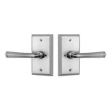 E2AQ1141US15 Rockwell Premium Aqua Solid Brass Privacy Set with Quattro Lever in Brushed Nickel