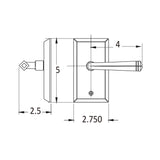 E2AQ1171RUS15 Rockwell Premium Aqua Half Dummy with Quattro Lever Right Hand in Brushed Nickel