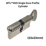 MUL-T-LOCK  MTL™400 Single Euro Cylinder w/Flat Thumb Turn (33X33mm)
