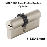 MUL-T-LOCK MTL600 Euro Profile Double Cylinder With Gear (33x43mm)