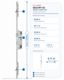 G-U Ferco SECURY S2 3-Point Multipoint Door Lock for Lever Handle 35 mm