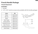Marvin Window Ultimate French Casement Lock Handle, Choose Color