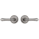 EAB1111DN Rockwell Premium Solid Brass Bourne Lever Passage Set in Antique Nickel with Concealed Screws