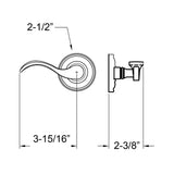 EAC1171LUS15 Rockwell Premium Half Dummy Chelsea Lever in Brushed Nickel Finish &#8211; Left Hand