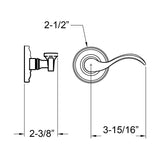 EAC1171RUS15 Rockwell Premium Half Dummy Chelsea Lever in Brushed Nickel Finish &#8211; Right Hand