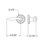 EAD1171LUS15 Rockwell Premium Half Dummy Delta Lever in Brushed Nickel &#8211; Left Hand