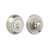 Premium Rockwell Solid Brass Low Profile Deadbolt In Modern Brushed Nickel