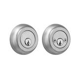 Premium Rockwell Solid Brass Low Profile Double Cylinder Deadbolt in Luxurious Brushed Nickel Finish