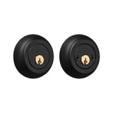 Premium Rockwell Solid Brass Low Profile Double Cylinder Deadbolt In Luxurious Antique Black finish