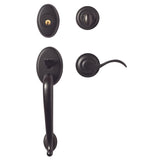 EAGH100CLUS10B Rockwell Premium Solid Brass Winslow Single Cylinder Handle Set in Antique Black Finish