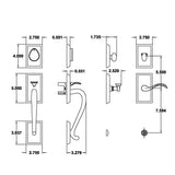 EAGH301CLDN Rockwell Premium Savoy Single Cylinder Handle Set in Antique Nickel Finish with Classic Wave Lever