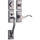 EAGH301CLDN Rockwell Premium Savoy Single Cylinder Handle Set in Antique Nickel Finish with Classic Wave Lever