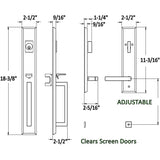 Solid Brass Entry Door Handle Set &#8211; Delta Lever &#8211; Antique Black