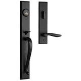 Entry Door Handle Set with Dahli Lever – Antique Black