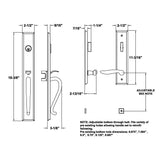 EAGH790MLUS15 Rockwell Premium Carmel Solid Brass Entry Door Handle Set with Dahli Lever in Brushed Nickel Finish for 5-1/2&quot; Double Bore