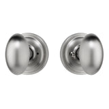 EAH1141US15 Rockwell Premium Solid Brass Helmsley Oval Knob Privacy Set in Brushed Nickel with Concealed Screws