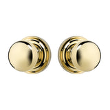 EAS1111PVD Rockwell Premium Solid Brass Sandhill Knob Passage Set in Lifetime Brass with Concealed Screws