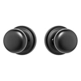 EAS114110B Rockwell Premium Solid Brass Sandhill Knob Privacy Set in Antique Black finish