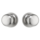 EAS1141US15 Rockwell Premium Solid Brass Sandhill Knob Privacy Set in Brushed Nickel with Concealed Screws