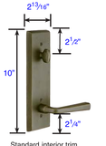 Emtek 451512 Rectangular Monolithic Entrance Handleset - Sandcast Bronze Tubular - Single Cylinder