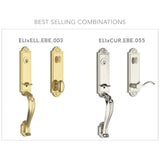 Baldwin Elizabeth One Piece Keyed Entry Handleset with Right Handed Interior Curve Lever and Emergency Egress Function