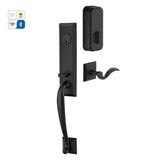 Emtek EMP4414 Adams Single Cylinder Entrance Handleset - Brass Tubular - EMPowered Upgrade