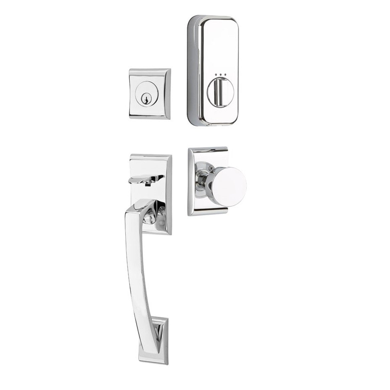 Emtek EMP4815 Apollo Single Cylinder Entrance Handleset - Brass Tubular - EMPowered Upgrade