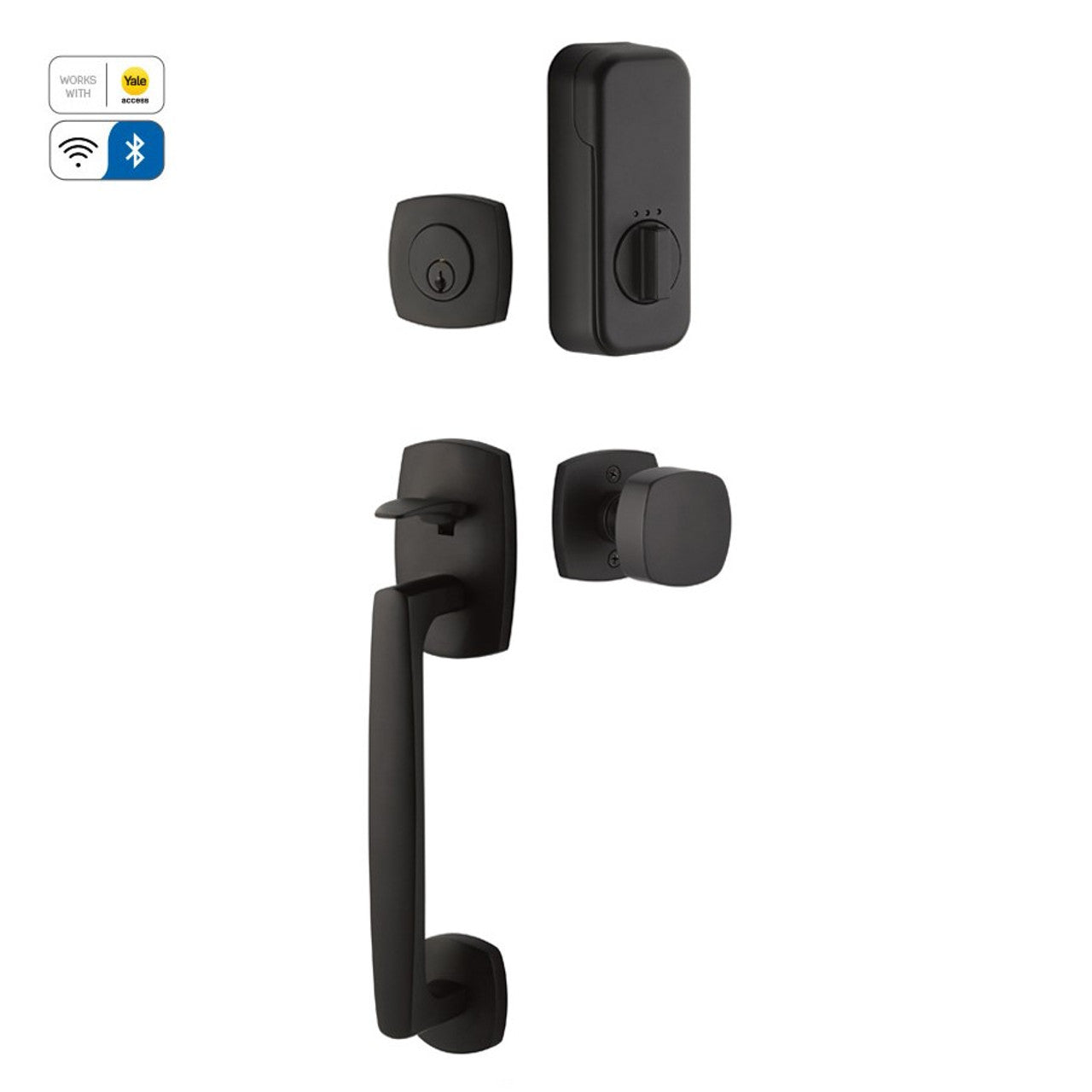 Emtek EMP4715 Urban Modern Single Cylinder Entrance Handleset - Brass Tubular - EMPowered Upgrade