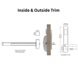 Cal-Royal SMART EXIT DEVICE TRIM - EXCR9298D