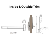 Cal-Royal SMART DIGITAL EXIT DEVICE TRIM - EXCR929M