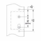 Emtek Configuration 1 Sandcast Rectangular 2X10 Multi Point Lock Trim Only - CF1-2