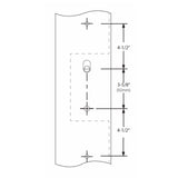 Emtek 1L1A21 Multi Point Lock Trim (Large Multi Point Entry Set) - Sandcast Bronze Plates, Arched Style (3" x 17.5"), Keyed with American Cylinder Hub ABOVE Handle