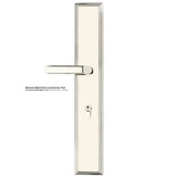 Emtek 1L1M52 Multi Point Lock Trim (Large Multi Point Entry Set) - Brass Plates, Melrose Style (2.9" x 17.5"), Non-Keyed Passage