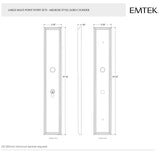 Emtek 1L1M55 Multi Point Lock Trim (Large Multi Point Entry Set) - Brass Plates, Melrose Style (2.9" x 17.5"), Dummy Pair