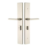Emtek 1L1R13 Multi Point Lock Trim (Large Multi Point Entry Set) - Brass Plates, Modern Rectangular Style (2.5" x 17.5"), Non-Keyed American Style Thumbturn Inside
