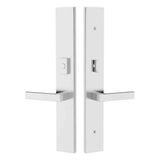 Emtek 1L1R23 Multi Point Lock Trim (Large Multi Point Entry Set) - Brass Plates, Modern Rectangular Style (2.5" x 17.5"), Non-Keyed American Style Thumbturn Inside