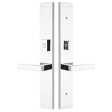 Emtek 1L1R23 Multi Point Lock Trim (Large Multi Point Entry Set) - Brass Plates, Modern Rectangular Style (2.5" x 17.5"), Non-Keyed American Style Thumbturn Inside