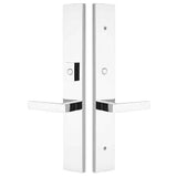 Emtek 1L1R25 Multi Point Lock Trim (Large Multi Point Entry Set) - Brass Plates, Modern Rectangular Style (2.5" x 17.5"), Dummy Pair