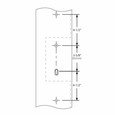 Emtek 1L1R51 Multi Point Lock Trim (Large Multi Point Entry Set) - Brass Plates, Modern Rectangular Style (2.9" x 17.5"), Keyed with Euro Cylinder Hub BELOW Handle