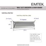 Emtek Solid Brass Mail Slot - 2280