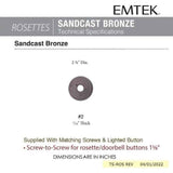 Emtek, 2422 Sandcast Style 2 Doorbell Cover