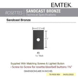 Emtek 2423 Sandcast Style 3 Doorbell Cover