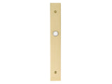 Emtek 2441 Doorbell Button with 1-1/2" x 11" STRETTO Brass with Plate & Button