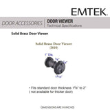 Emtek Solid Brass Door Viewer - 2610