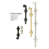 Emtek 8515 8 Inch Surface Bolt with 3 Strike Plates